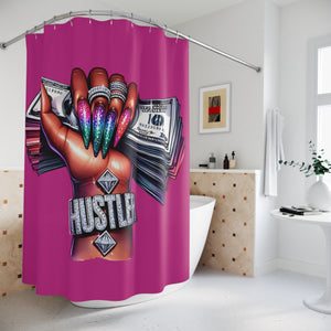 Hustle Girl Pink Shower Curtains - Rachel Virginia Collection 