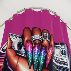 Hustle Girl Pink Shower Curtains - Rachel Virginia Collection 