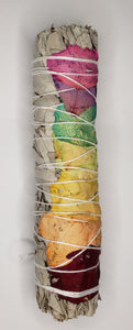 7 Chakra White Sage Smudge Sticks 7 Inch - Rachel Virginia Collection 