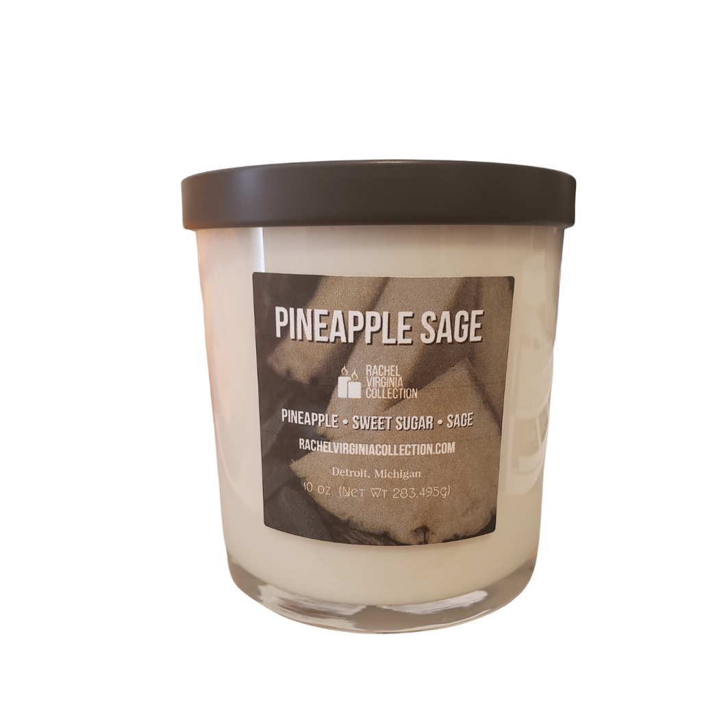Pineapple Sage Candle 10 oz. - Rachel Virginia Collection 