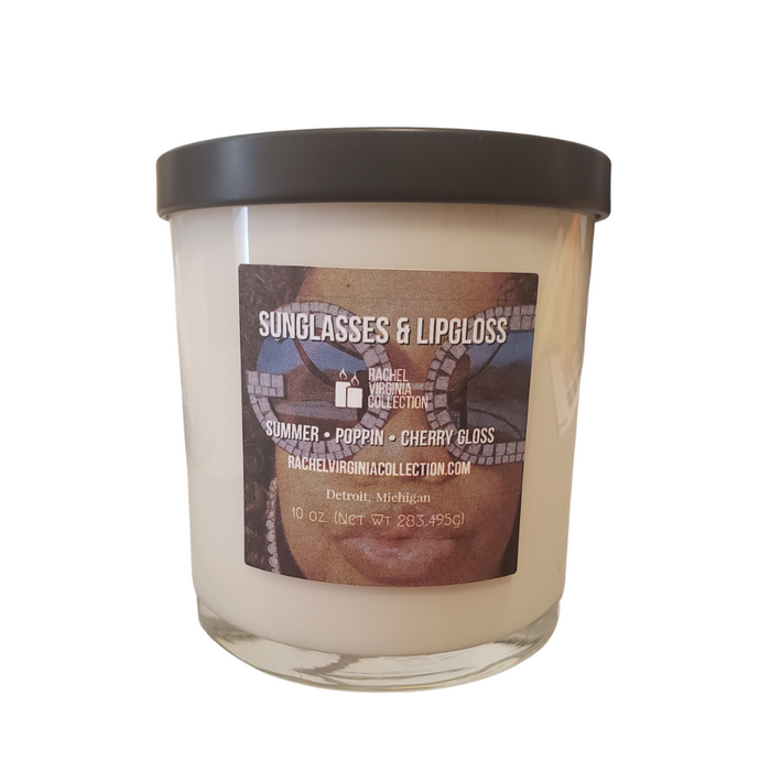 Sunglasses & Lipgloss Candle 10 oz. - Rachel Virginia Collection 