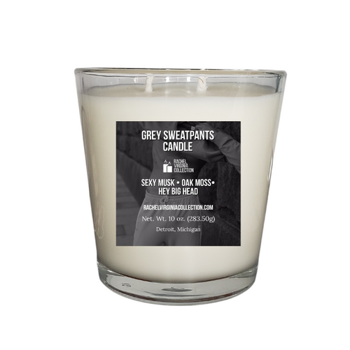 Grey Sweatpants Candle 10 oz. - Rachel Virginia Collection 