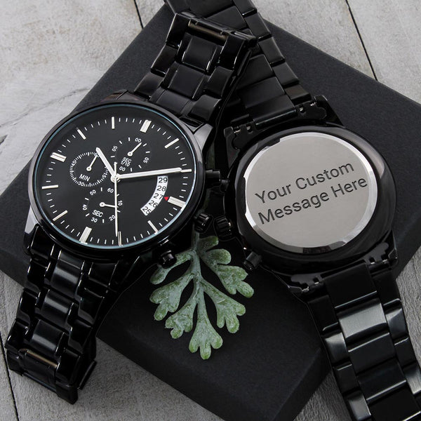 Engraved best sale wrist watch